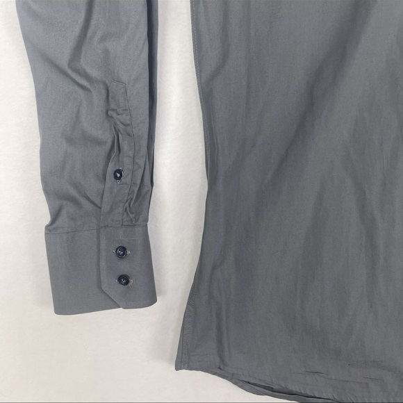 Gucci Italy Y2K Tom Ford Mens Med 41 / 16 Button Up Dress Shirt Gray 100% Cotton - Picture 10 of 12
